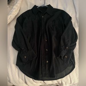 Dark green corduroy button up